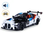 Mașină din metal BMW M4 GT3, scară 1:24, neagră, MSZ (68282A/2)
