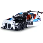 Mașină din metal BMW M4 GT3, scară 1:24, neagră, MSZ (68282A/2) - imagine 3