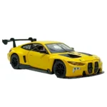 Mașină din metal BMW M4 GT3, scară 1:24, galbenă, MSZ (68277A) - imagine 5