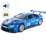 Mașină din metal BMW M6 GT3, scară 1:24, albastră, MSZ (68255A/1)