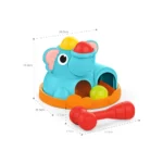 Joc educativ cu ciocănel și bile – elefănțel, Huanger HE0283