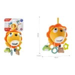 Jucărie zornăitoare leu din pluș cu activități senzoriale, Huanger HE0563 (77945) - imagine 2