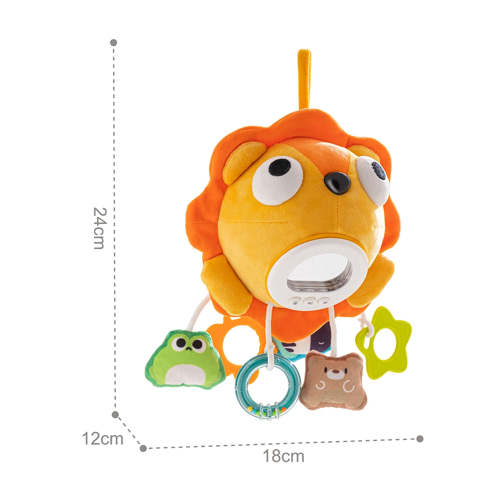 HE0563(3) Jucărie zornăitoare leu din pluș cu activități senzoriale, Huanger HE0563 (77945) - imagine 1