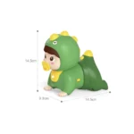 Păpușă interactivă cu mișcare, sunete și lumini, verde, Huanger HE0709