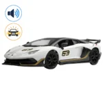 Mașină din metal Lamborghini Aventador SVJ, scară 1:24, albă, MSZ (68269A/1)