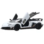 Mașină din metal Lamborghini Aventador SVJ, scară 1:24, albă, MSZ (68269A/1) - imagine 2