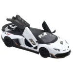 Mașină din metal Lamborghini Aventador SVJ, scară 1:24, albă, MSZ (68269A/1) - imagine 3