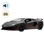 Mașină din metal Lamborghini Aventador SVJ, scară 1:24, neagră, MSZ (68269A/2)