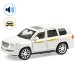 Mașină din metal Toyota Land Cruiser Prado, scară 1:24, albă, MSZ (68270A/1)