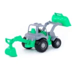 Tractor cu excavator și cupă frontală, Polesie - imagine 5
