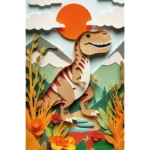 (40048) Trefl aniversar de 40 de ani - Artă pe hârtie: Dinozaur, 160 elemente - imagine 2