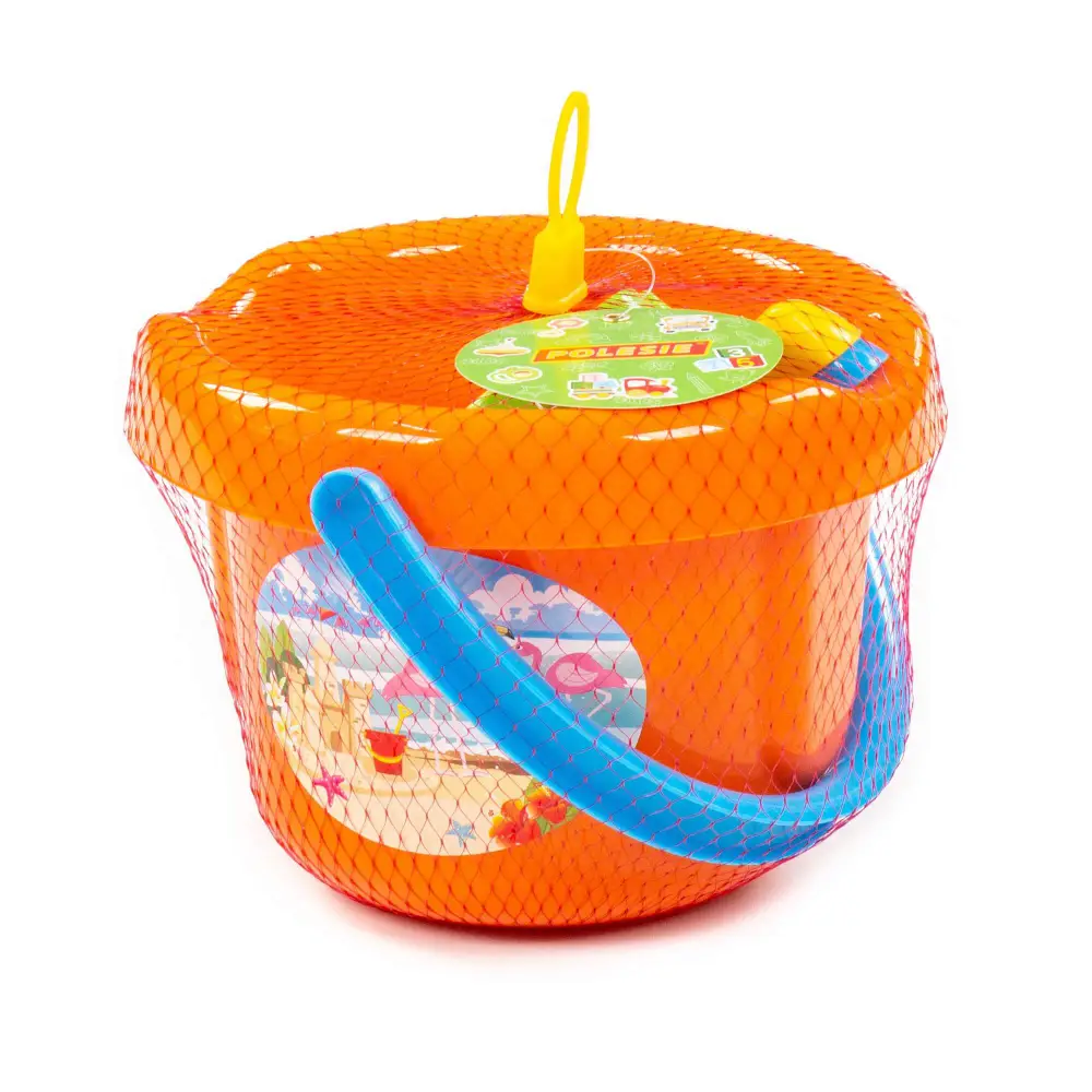 Новый проект (1) (2266) Set pentru nisip: caldarusa, lopatica, greblita, 2 forme - imagine 3