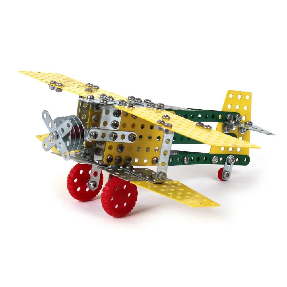 Новый проект (1) (4791) Constructor din metal "Avion biplan" 260 elemente - imagine 2
