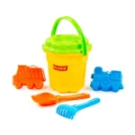 (4758) Set pentru nisip: caldarusa, lopatica, greblita, 2 forme
