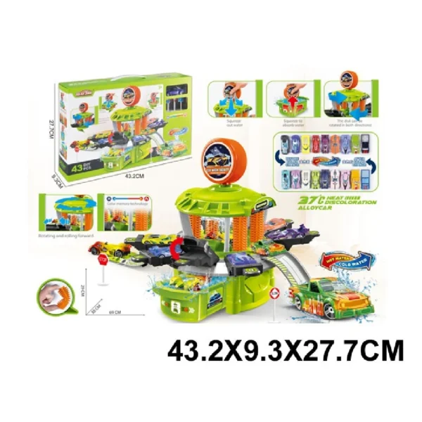 (96650) Parcare in set cu masinuta care isi schimba culoarea