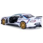 Mașină din metal 1:24 BMW 3.0 CSL Hommage R alb cu sunete si lumini (se deschid usile) (68257A/2) - imagine 3