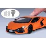 Mașină din metal 1:24 Lamborghini Revuelto oranj cu sunete si lumini (se deschid usile) (68200A/1) - imagine 10