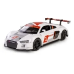 Mașină din metal 1:24 Audi R8 LMS alb cu sunete si lumini (se deschid usile) (68262A/1)