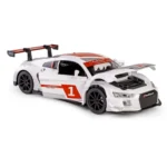 Mașină din metal 1:24 Audi R8 LMS alb cu sunete si lumini (se deschid usile) (68262A/1) - imagine 2