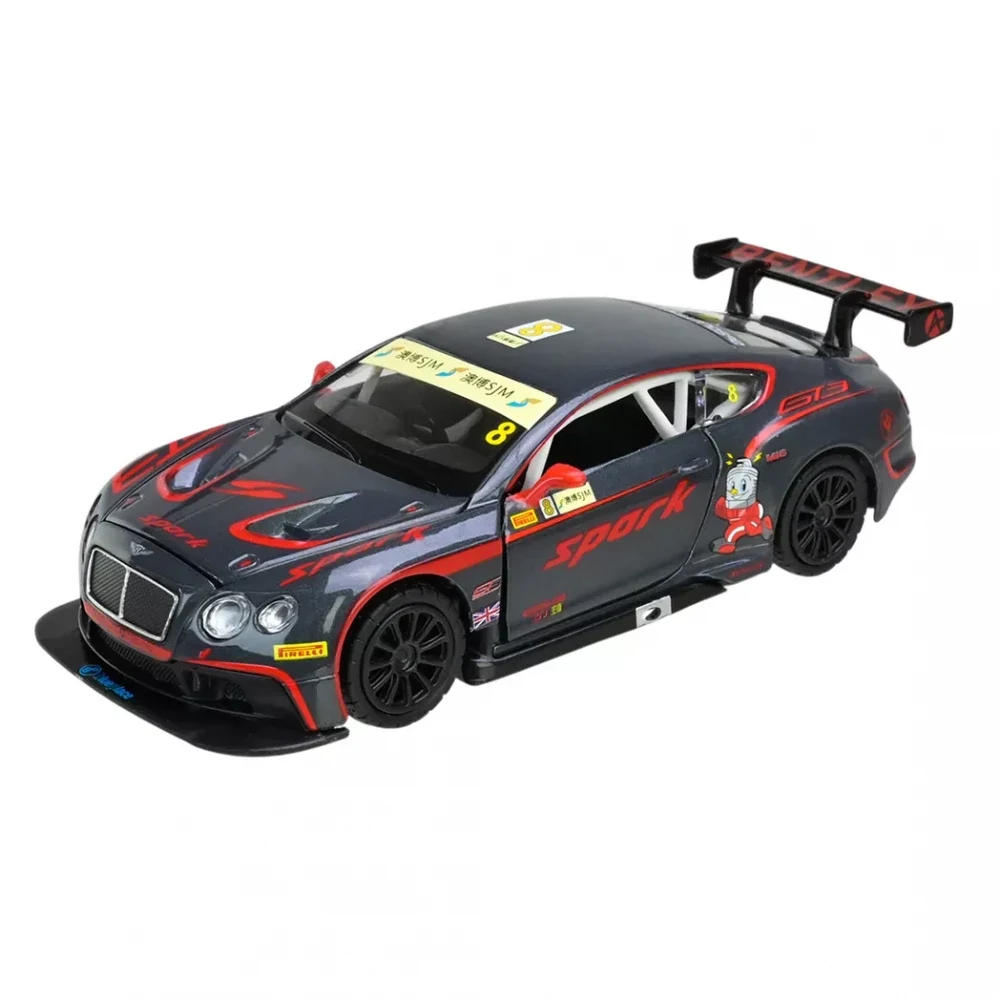 Новый проект - 2025-10-18T231302.936 Mașină din metal 1:24 Bentley Continental GT3 Concept cu sunete si lumini (se deschid usile) (68267A) - imagine 1