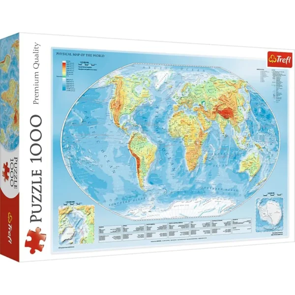 (10463) Puzzle 1000 elemente "Harta fizica a lumii"