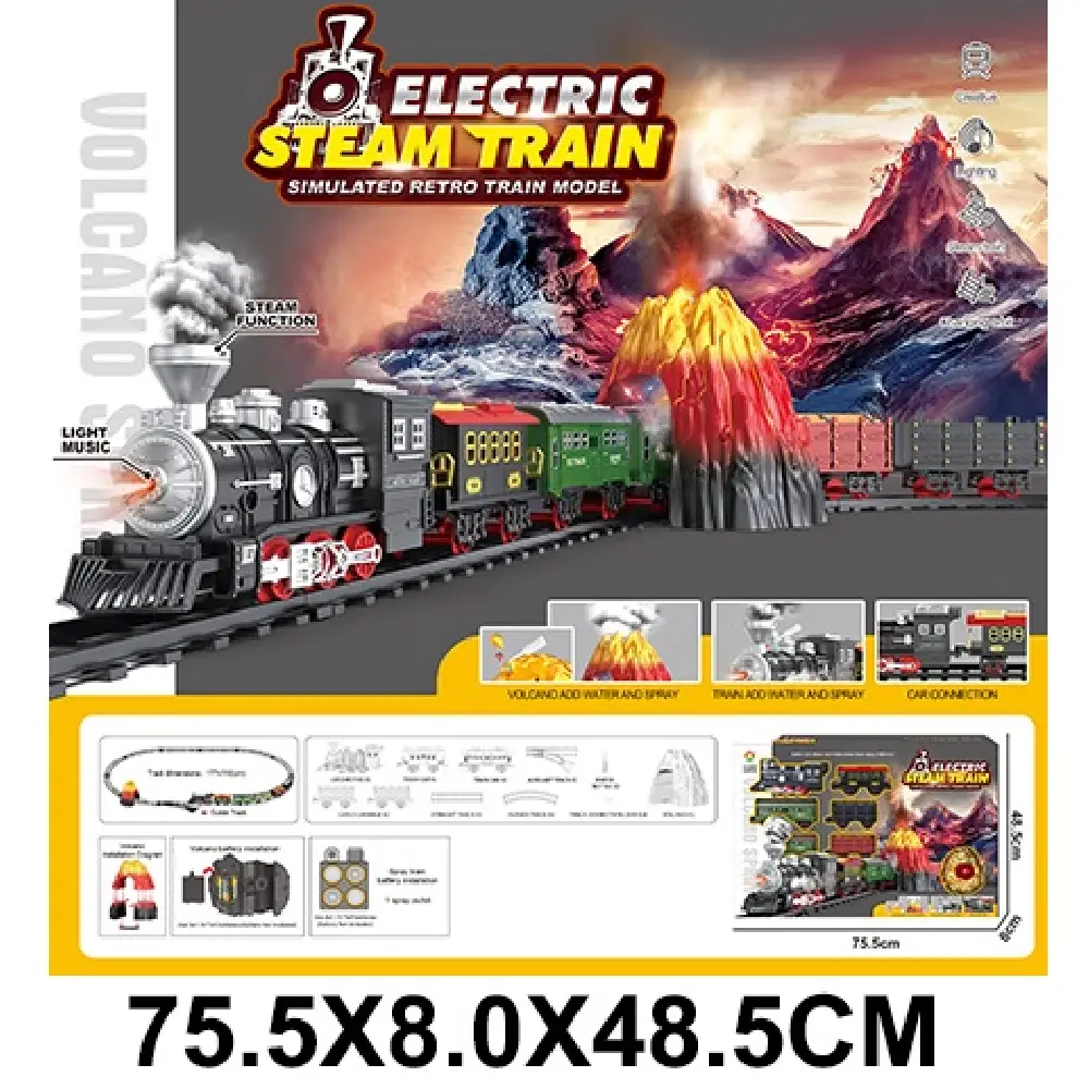 Новый проект (26) (27127) Cale ferata pe baterii cu sunete si fum - imagine 1