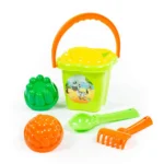 (2280) Set pentru nisip caldarusa, grebla, lopatica, 2 forme - imagine 2