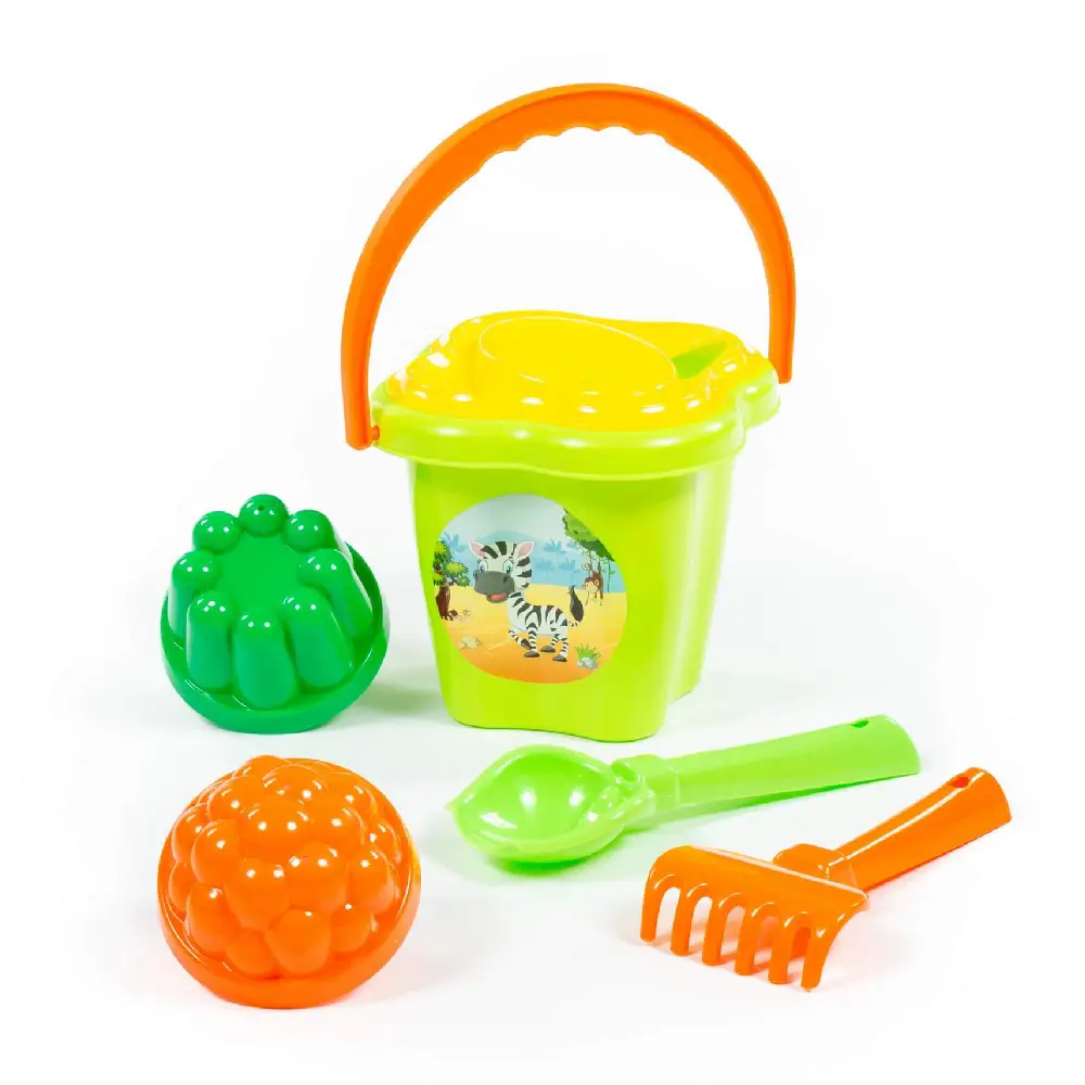 Новый проект (4) (2280) Set pentru nisip caldarusa, grebla, lopatica, 2 forme - imagine 2