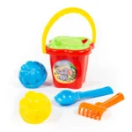 (2280) Set pentru nisip caldarusa, grebla, lopatica, 2 forme