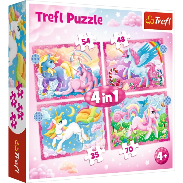 (34389) Puzzle 4 in 1 "Unicornii"