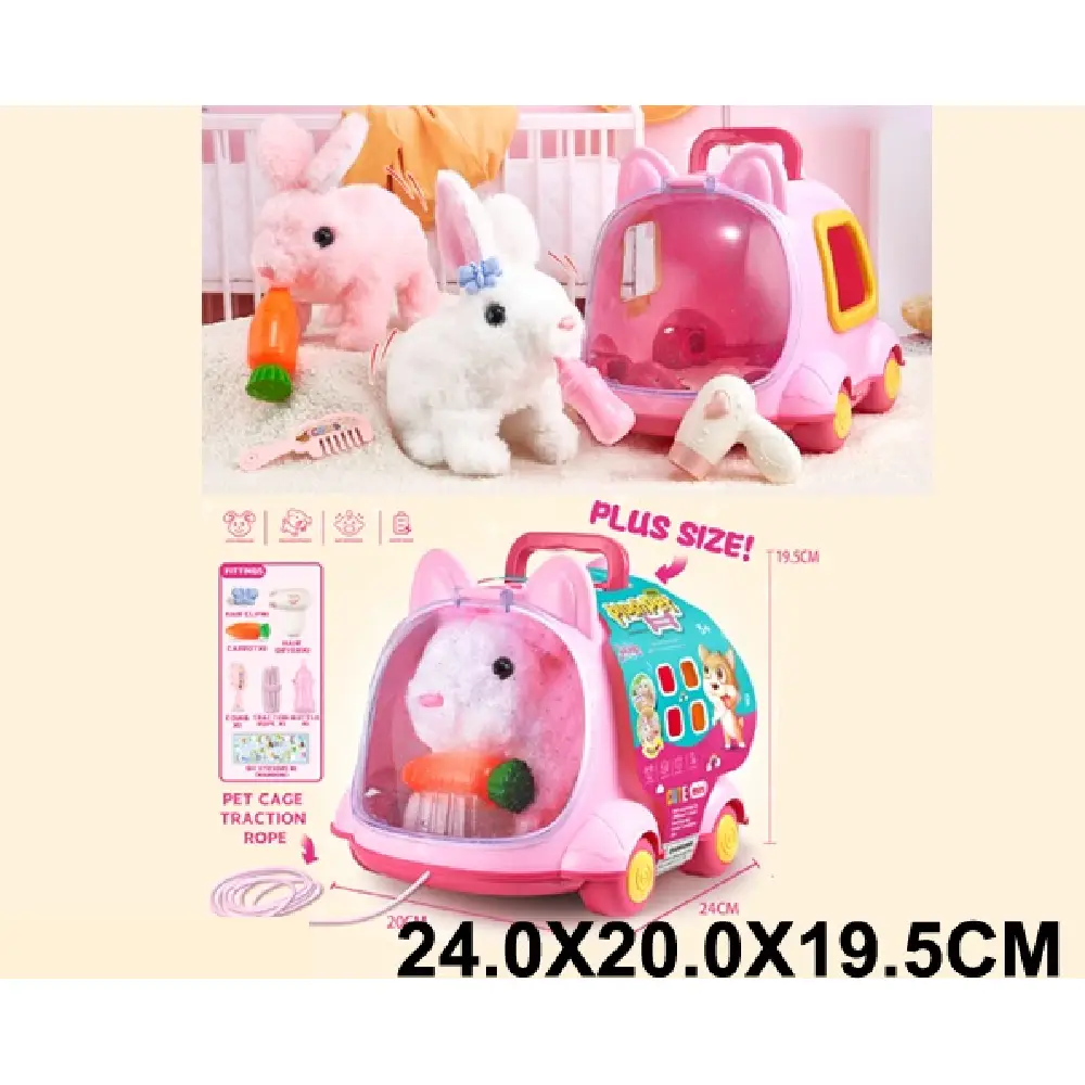 Новый проект (57) (54704) Iepuras pe baterii,merge si emite sunete - imagine 1