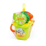 (2280) Set pentru nisip caldarusa, grebla, lopatica, 2 forme - imagine 3