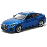 Mașină din metal BMW i4 M50, scară 1:34, albastră, MSZ (32720)