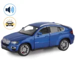 Mașină din metal BMW X6, scară 1:26, albastră, MSZ (68250A)