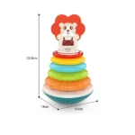 Piramidă interactivă cu inele colorate și muzică, Huanger HE0294 (78430)