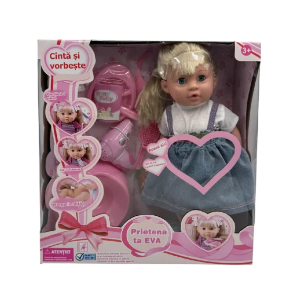 Papusa EVA 40cm cu accesorii, vorbeste in limba romana (32478)
