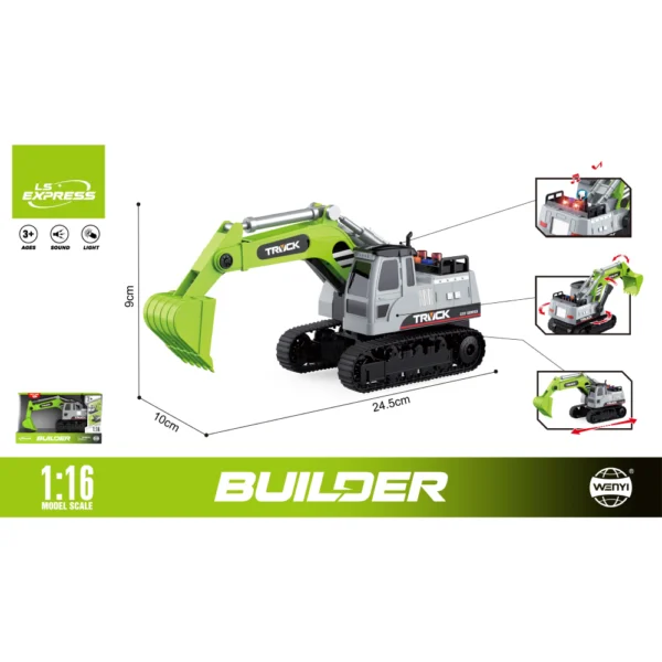 (24508) 1:16 Excavator cu inertie (lumini /sunete) WY450B