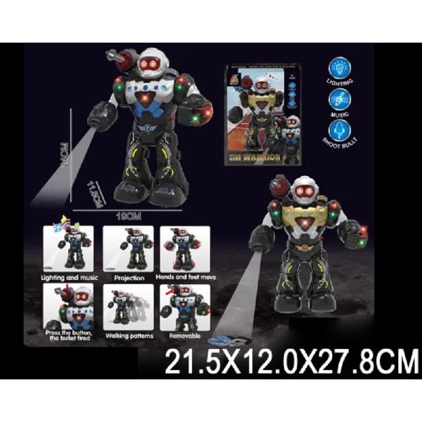 Robot pe baterii, cu sunete si lumini (98363)