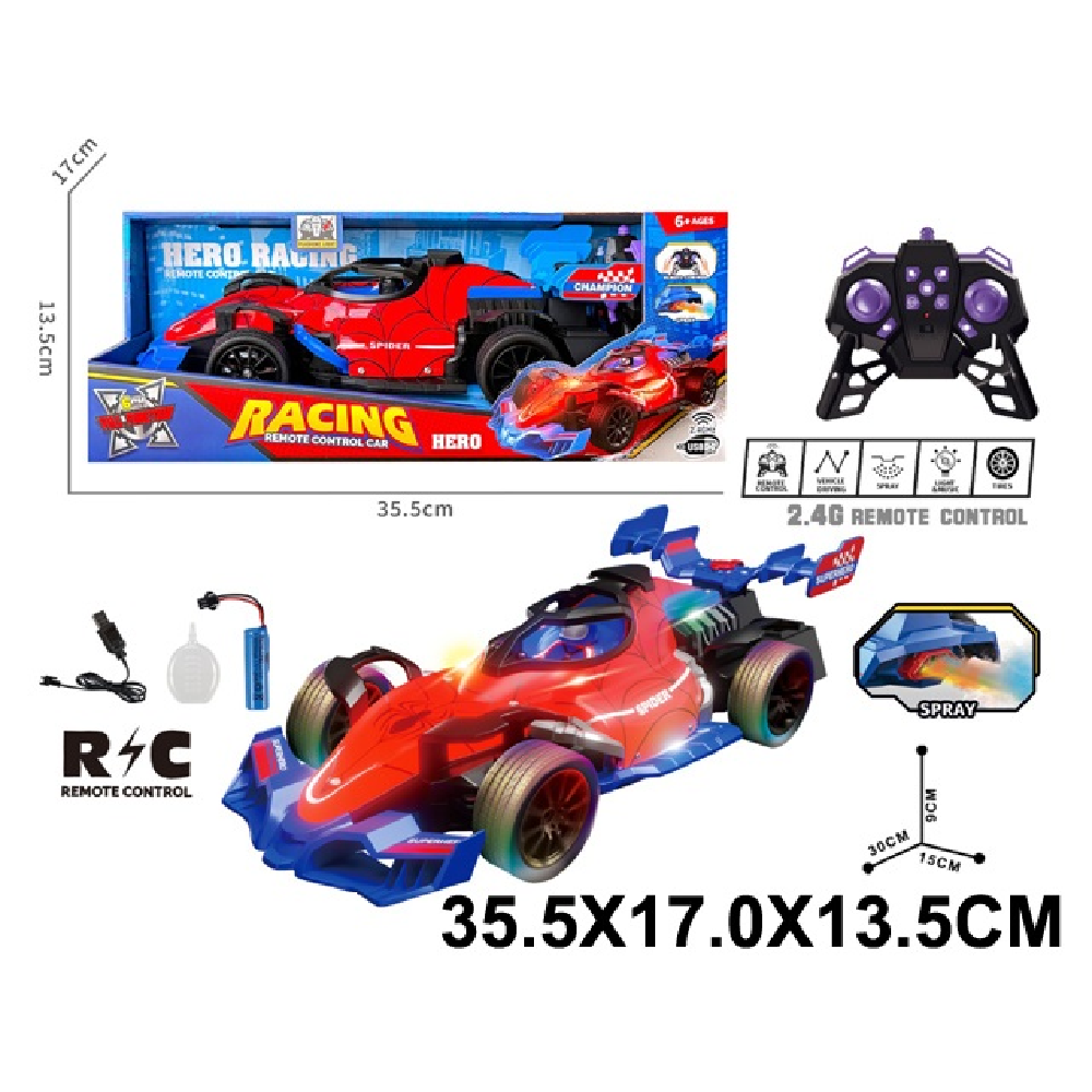 Новый проект (85) Masina cu radiocomanda cu incarcator,cu lumini si spray (33803) - imagine 1