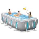 Piscină cu cadru metalic Prism Frame Clearview Premium 400×200×122 cm, 8418 L, cu pompă 2006 L/h, set complet, Intex (26770) - imagine 8