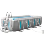Piscină cu cadru metalic Prism Frame Clearview Premium 400×200×122 cm, 8418 L, cu pompă 2006 L/h, set complet, Intex (26770) - imagine 3