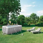 Piscină cu cadru metalic Prism Frame 400×200×122 cm, 8418 L, cu pompă 2006 L/h și scară, Intex (26790) - imagine 2