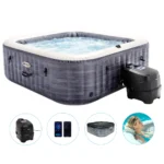 Spa gonflabil cu hidromasaj Greywood Deluxe, 239Ч239x71 cm, 1098 L, 6 persoane, Intex (28452)