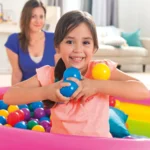 Mingi colorate Fun Ballz 6,5 cm, 100 bucăți, pentru centre de joacă, 2+ ani, Intex (49602) - imagine 2