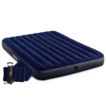 Saltea gonflabilă Queen Classic Downy cu perne și pompă de mână, 152×203×25 cm, max. 272 kg, Intex (64765)
