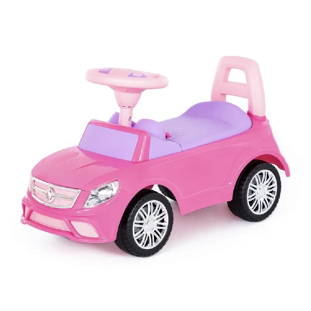 84491 Tolocar SuperCar pentru copii cu volan muzical, roz, Polesie (84491) - imagine 1