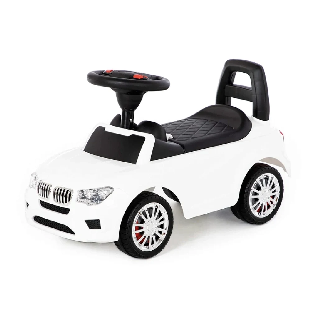 84538 Tolocar SuperCar pentru copii cu volan muzical, alb, Polesie (84538) - imagine 1