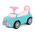 Tolocar SuperCar pentru copii cu volan muzical, turcoaz, Polesie (84576)