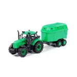 Tractor cu inerție Progress cu remorcă pentru animale, Polesie (91482)