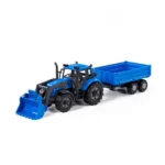 Tractor cu inerție și remorcă Progress, albastru, Polesie (91819)